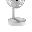 Touch Folding Fan Telescopic Mini Summer Student Desktop Table Fan (White)
