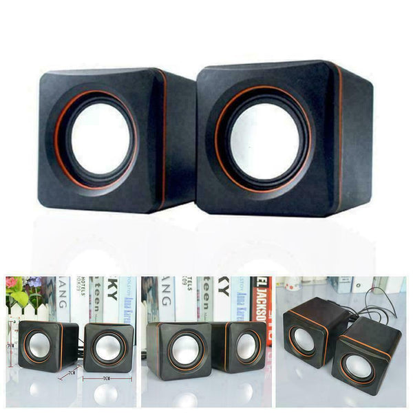 2x Portable Computer Speakers USB Powered Desktop Mini PC Laptop N2M6 M4D4