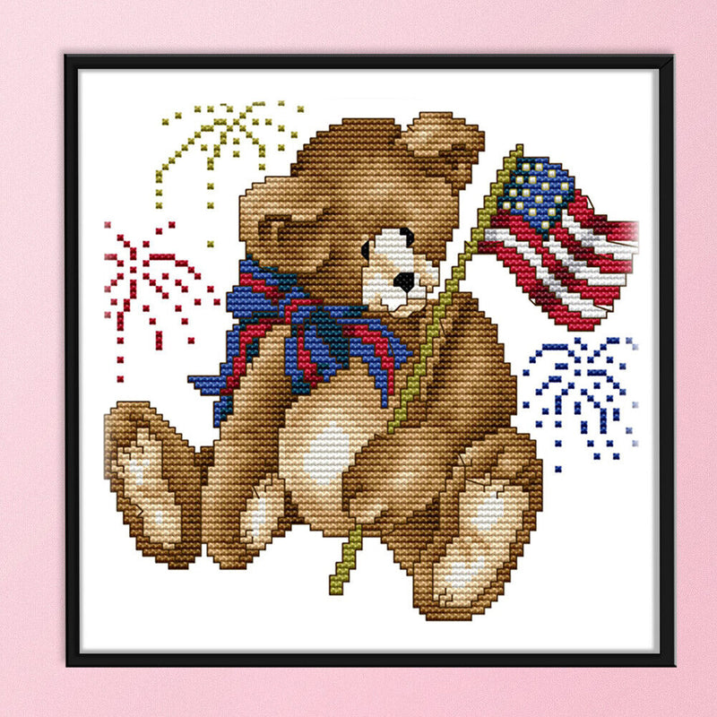 14CT Stamped Decor Cross Stitch Kit DIY Printed Canvas Embroidery Set Needlework