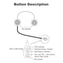 Scooter Motorcycle Helmet Headset Wireless Headphones Bluetooth 5.0