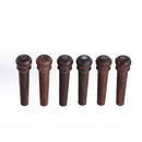 6xRosewood Bridge Pin with 4mm Golden Classical Style Dot Acoustic Guitar Newly