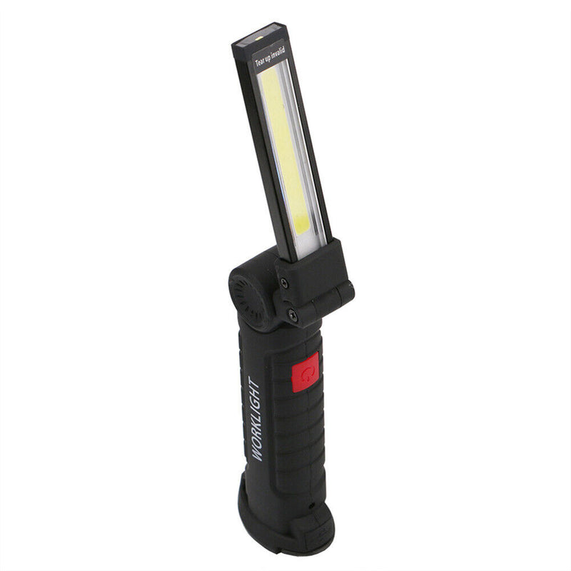USB Rechargeable Flashlight Built-in Battery Folding Work Light COB LED Lam