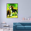 DIY Digital Oil Painting Dog and Baseball No Frame Picture By Number Home Craft