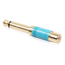 REXUS 6.35mm Male Mono Plug to RCA Female Audio Adapter Converter(Blue) Newly