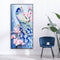 Blue Peacock Oil Paint By Numbers Kits DIY Handpainted on Canvas Wall Unframed