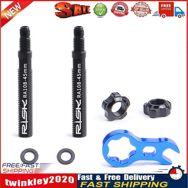RISK 2pcs Bike Inner Tubes Extender Presta Valve Core Adapter (Detachable) Newly
