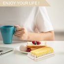 Butter Tray - Butter Cutting Storage Box with Lid Easy to Store in Refriger