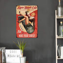 Missile Girl Retro Metal Plate Tin Sign for Bar Pub Club Cafe Wall Art Deco