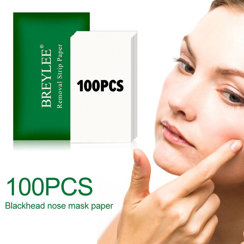 100pcs Portable Hygienic Leg Hair Blackhead Remover Strip Paper for Women Makeup