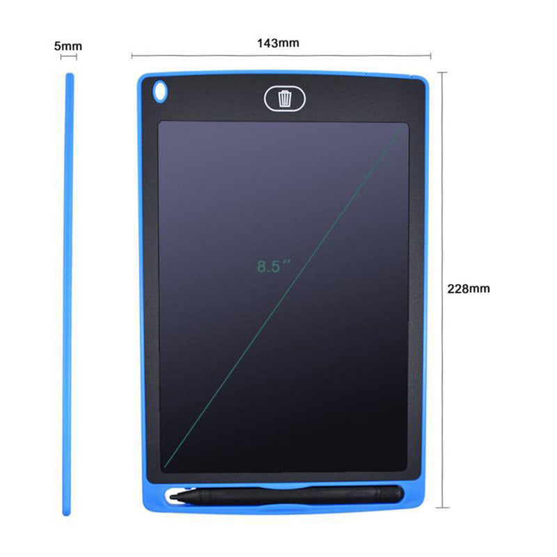 8.5in LCD Digital Writing Tablet Portable Drawing Board (Monochrome Blue)