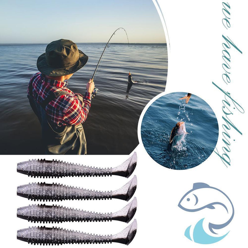 100pcs/Lot Fishing T-tail Soft Lure 1.8g 6cm Artificial Swimbait (A)