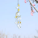 Crystal Moon Star Wind Chime Pendant Colorful Hanging Drop Garden Decor (B)