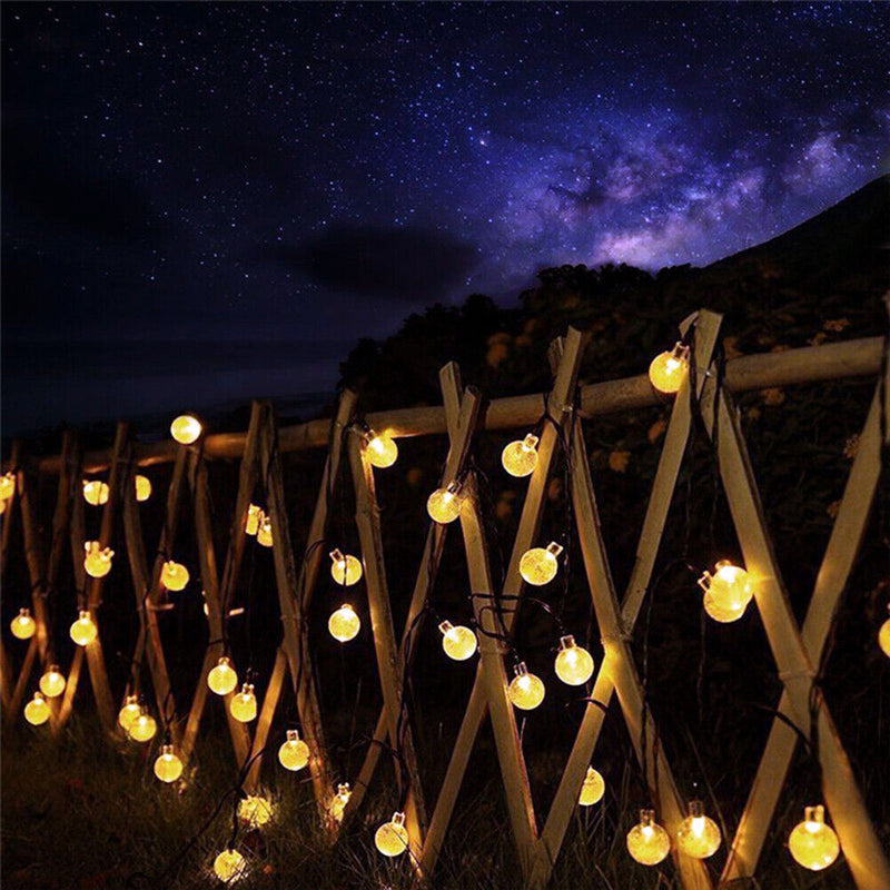 Crystal Ball Solar Fairy Light Waterproof Garden Home Decor (9.5m 50LED) Newly