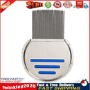 Stainless Steel Density Teeth Hair Lice Comb Dust Free Brush (Blue) Newly
