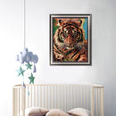 5D DIY Full Round Drill Diamond Painting Tiger Cross Stitch Mosaic Kit Pictur