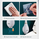 Toilet Brush with Holder Set Auto Wall-Mounted Deep-Cleaning (White) Newly
