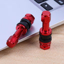 4pcs Car Stainless Steel Clamp-in Tubeless Tyre Tire Wheel Valves (Red)