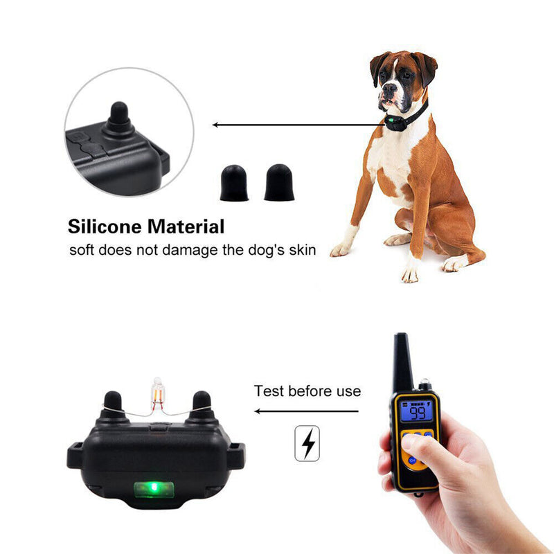 Waterproof Pet Dog Anti Barking Device Electric Training Collar Available Night