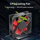 Computer Case 80mm Fan 3Pin+4Pin Radiator Cooler 12V Chassis Water Cooling Fans