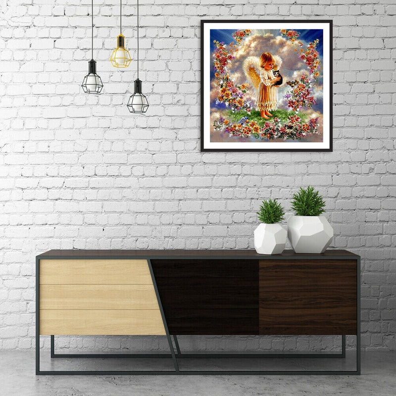 5D DIY Full Drill Diamond Painting Angel Baby Cross Stitch Mosaic Kit Handicraft