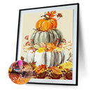 5D Diamond Painting DIY Pumpkin Maple Leaf Full Drill Round