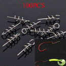 Sport Universal Useful Spring Lock Needle Pins Fishing Bait Stainless Steel
