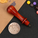 Round Flower Basket Retro Wax Seal Stamp Head Fire Paint for Wedding Invitati