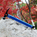 Outdoor Camping Tent Peg Hammer Steel Hiking Stakes Nail Puller (Blue) Newly