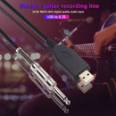 USB Guitar Cable USB Male to 6.35mm 1/4 TS Mono Connector Adapter Cord (2m)