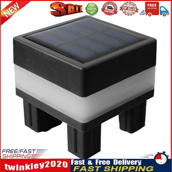 Waterproof Solar Pillar Light Garden Post Cap LED Fence Lamp (Warm Light) Newly