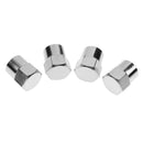 100Pcs/Set Chrome Plated Plastic Tire Valve Stem Wheel Caps for Schrader Ve
