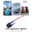 12V Cigarette Lighter Assembly Car Motorcycle Boat Power Socket Plug (Blue)