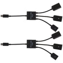 Phone Mouse Digital Camera 3 In1 Converter Host Micro USB HUB OTG Cable Adapter