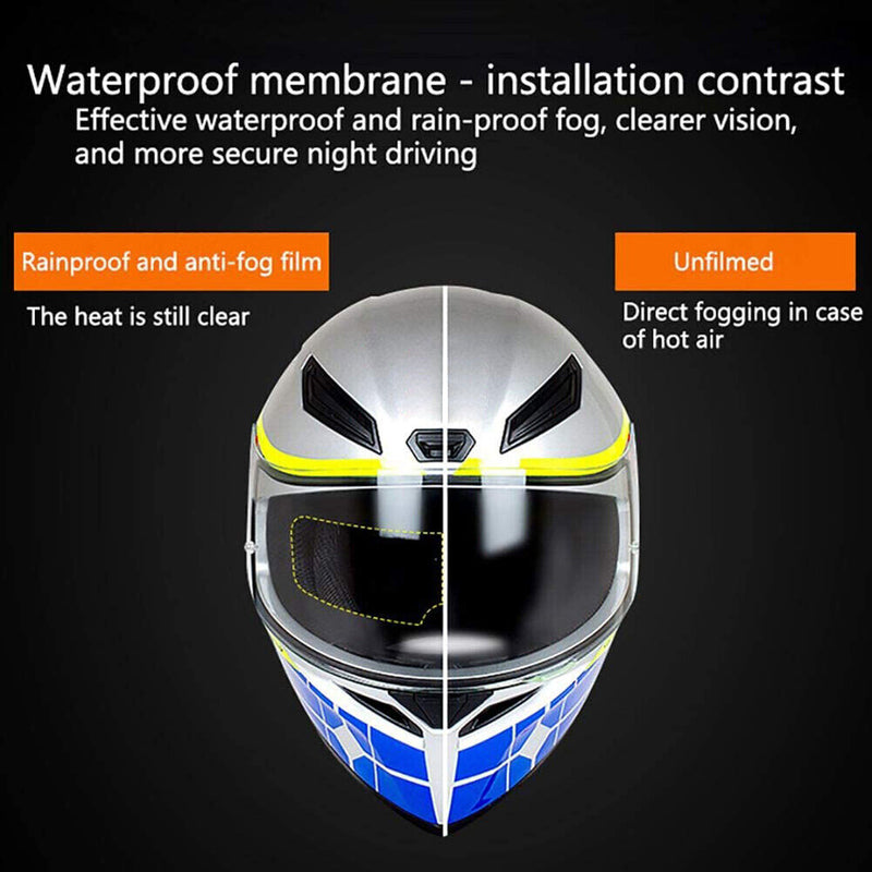 Anti Fog Patch Fog Resistant Film for Motorcycle Helmet Shield Universal Viewer