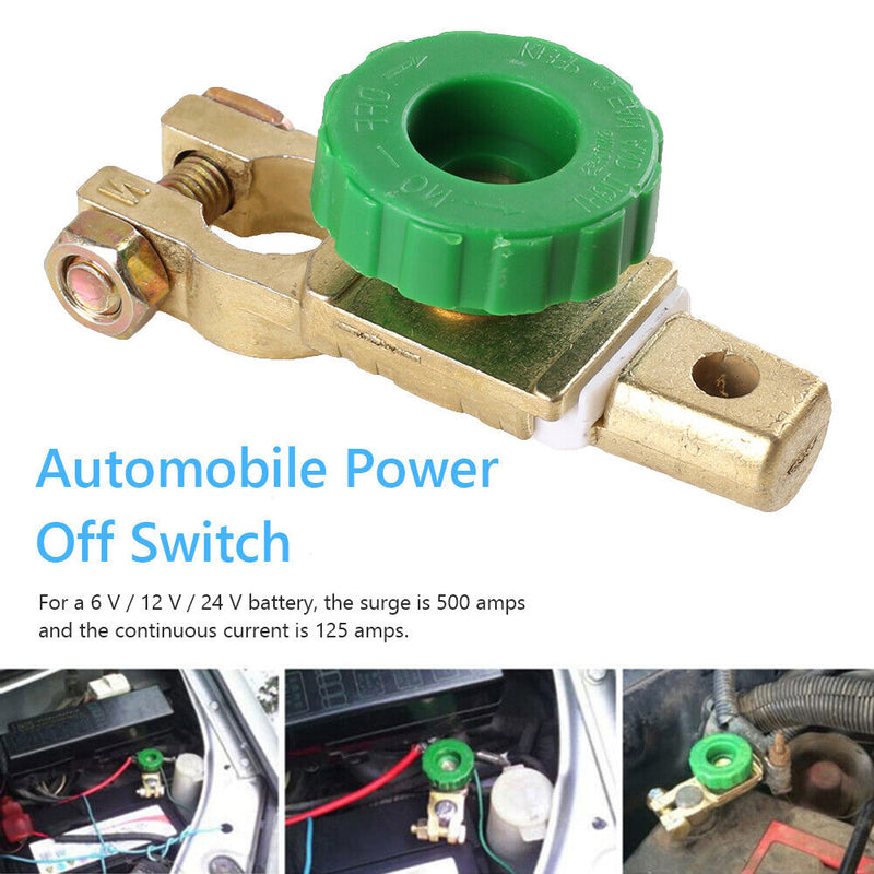 Car Battery Switch Battery Terminal Link Switch Quick Cut-off (Green 17mm) Newly