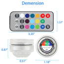 Super Bright Waterproof Submersible Lamp Remote Controller 3 LED Light RGB