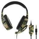 3.5mm Wired Gaming Headset Camouflage Over Ear Headphones with Microphone Newly