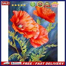 5D DIY Diamond Painting Red Flower Full Round Diamond Mosaic Home