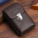 Casual Litchi Pattern Clutch Men PU Leather Belt Purse Card Holder Small Wall