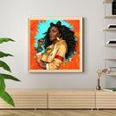 DIY Diamond Painting Cute Hairstyle Girl Full Round Rhinestone Art Picture