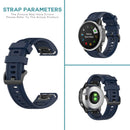 20mm Silicone Watch Band for Garmin Fenix 7S Bracelet Strap (Midnight Blue)