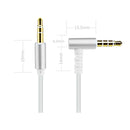 With Microphone Volume Control Aux Headphones Male to Male 3.5mm Audio Cable