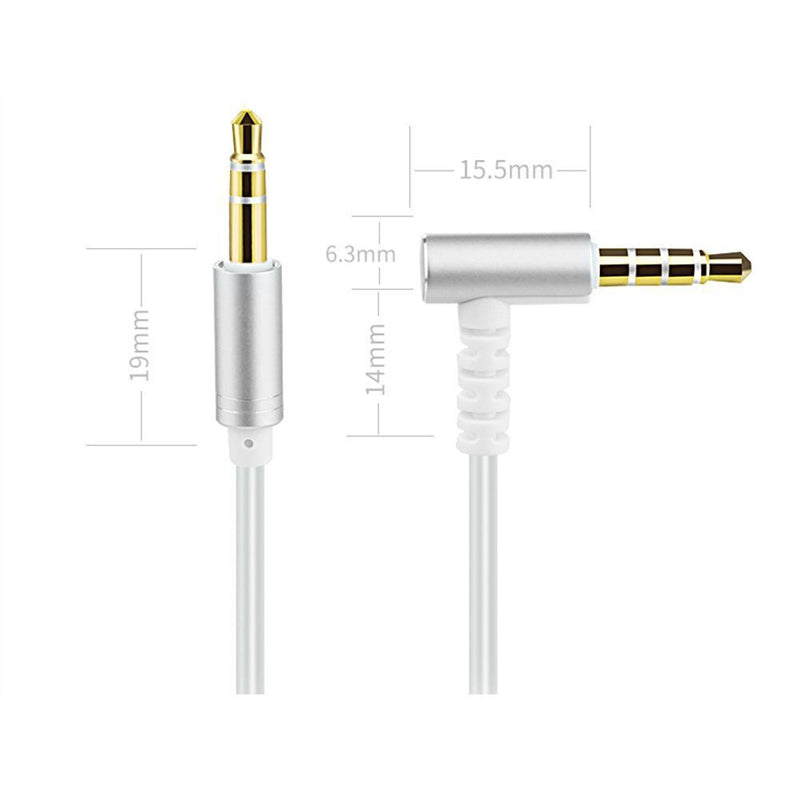 With Microphone Volume Control Aux Headphones Male to Male 3.5mm Audio Cable