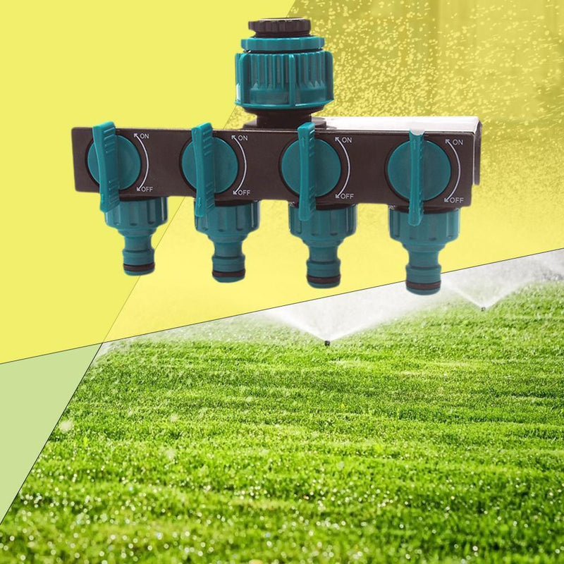 4 Way Pants Splitters Drip Garden Irrigation 1/2 3/4 inch Water Pipe Connector