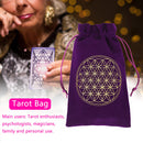 Constellation Star Moon Tarot Game Card Storage Bag (Purple Flower of Life)