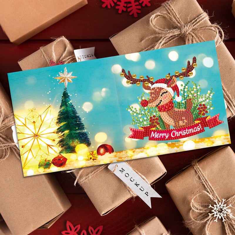 12pcs Diamond Painting Special Shaped DIY Greet Cards Handmade Gifts Mosaic Kits