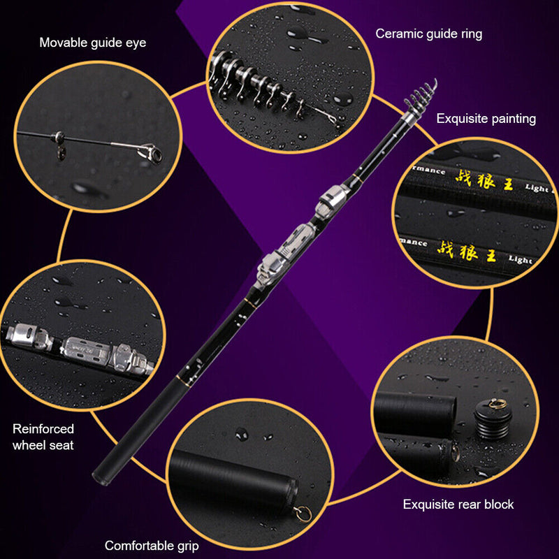 #A Mini Fishing Rod 1.8/3.0/3.6m Short Short Rock Pole for Outdoor Fishing Suppl