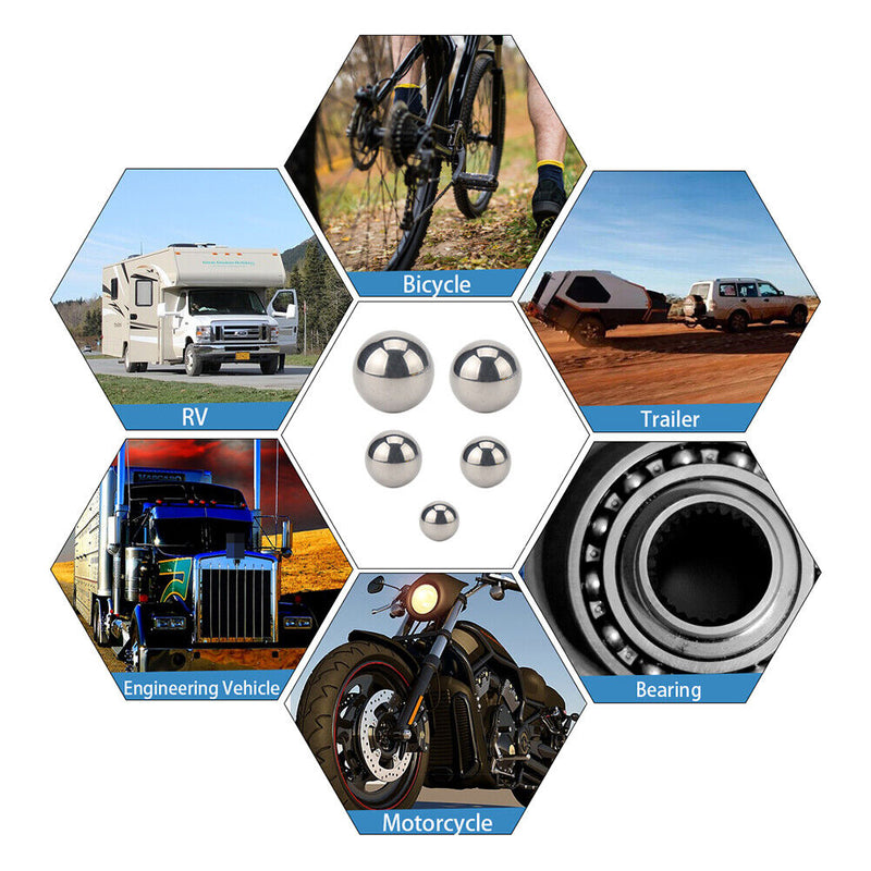 50pcs Bike Bicycle Stainless Steel Bearing Ball 3/8 Boat Smooth Ball Accessories