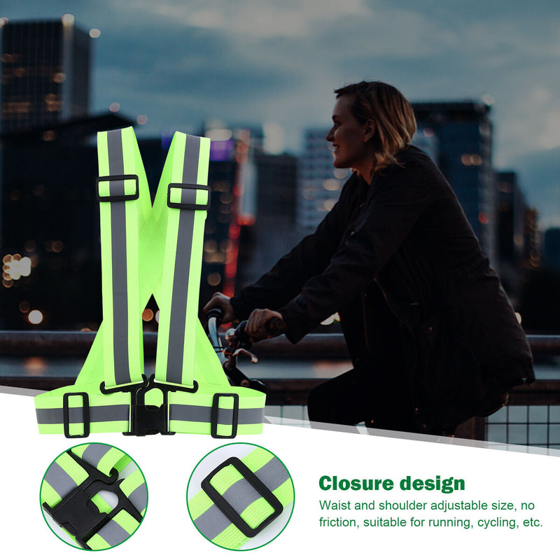 Reflective Vest Running Gear Lightweight Safety Vests with Arm Bands for Jogg