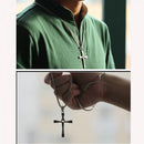 Boys Fashion Stainless Steel Gift Brave Pendant Cross Crystal Chain Necklace